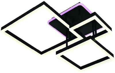 Люстра світлодіодна стельова LUMINARIA GENNY SQUARE RGB 105W 4S 645x618 BLACK 220V IP20 (6951712300213)