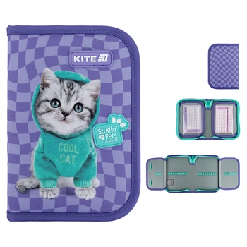 Пенал Kite Studio Pets 1 відділення, 2 відвороти SP25-622-2