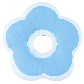 М'який комір-подушка для кішок Lesko DT1018 L Blue післяопераційний захисний від вилизування