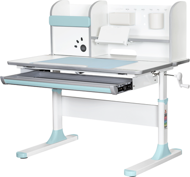 Детский стол Mealux Edmonton Multicolor BL с полкой (BD-610 W/MC + BL с полкой)