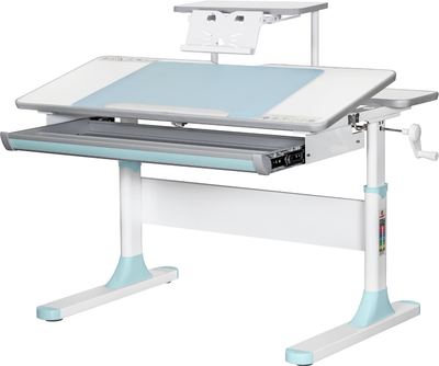 Детский стол Mealux Edmonton Multicolor BL с полкой S50 (BD-610 W/MC + BL + S50 WG)