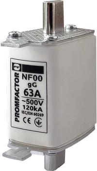 Запобіжник ножовий з плавкою вставкою Промфактор NF00.63A 500V 120kA