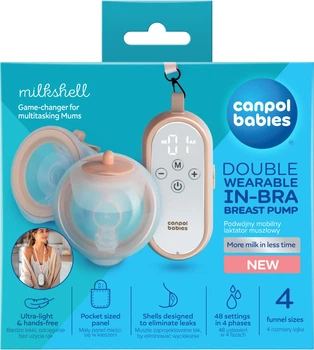 Электрический молокоотсос двойной Canpol Babies MilkShell мобильный (20/106)