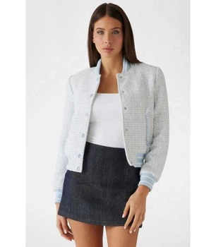 Бомбер твідовий Guess S блакитний W5RL10WGVM2 5102