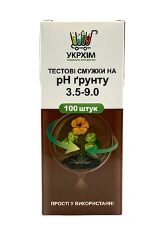 Тестові смужки для визначення pH ґрунту (100 шт.) UKRHIM TS-PH-SOIL-100