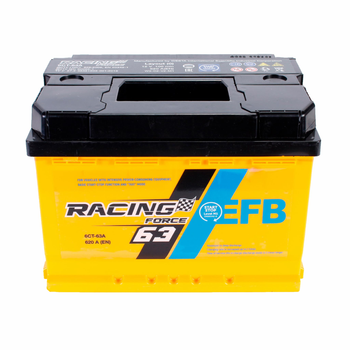 Автомобільний акумулятор RACING FORSE EFB (-/+) 12V 63Ah (620A) Euro (AKBLU11721)