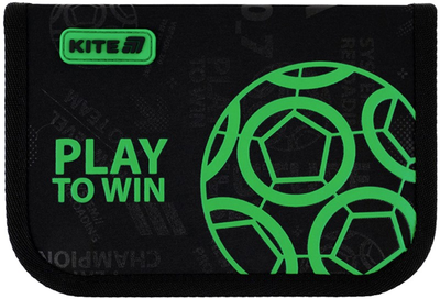 Пенал шкільний без наповнення Kite Play&Win 1 відділення 1 відворот 20.5х14х4 см Чорний (K25-621-2)
