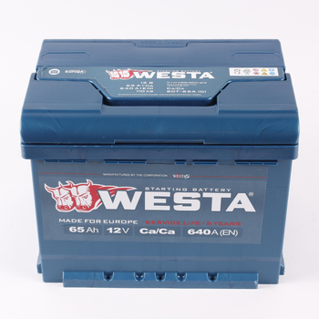 Автомобільний акумулятор WESTA Premium (-/+) 12V 65Ah (640A) Euro (AKBLU11750)