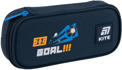 Пенал шкільний Kite Goal Time 21x8.5x4.5 см Синій (K25-662-8)