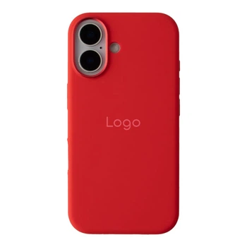 Чохол Premium Silicone Case Metal Buttons (AA) для iPhone 16 Колір Red