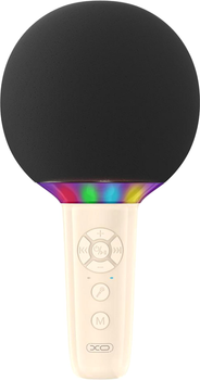 Микрофон для караоке XO BE50 Bluetooth, AUX, LED Beige (BE50.beige)