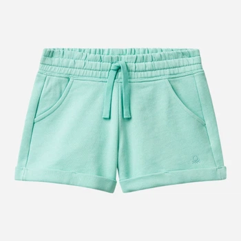Дитячі шорти на резинці для дівчинки United Colors of Benetton 3J68C901C.G-3Y1 M 130 см Бірюзові (8055050832844)