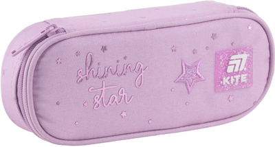 Пенал шкільний Kite Shining Star 22x8.5x4.5 см Рожевий (K25-599-7)