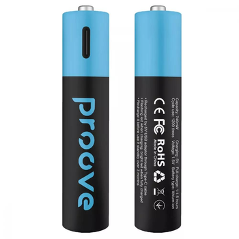 Аккумуляторные батарейки Type-C Proove Compact Energy AAA 2 pcs, Black