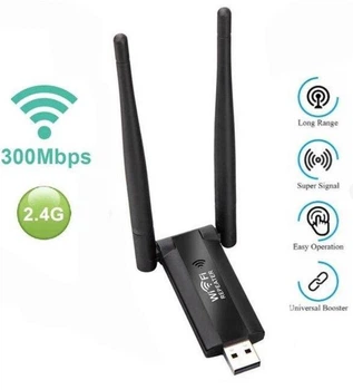 USB Wi-Fi репитер 300МБит, Усилитель Wi-Fi сигнала, Двухантенный ретранслятор wifi Повторитель
