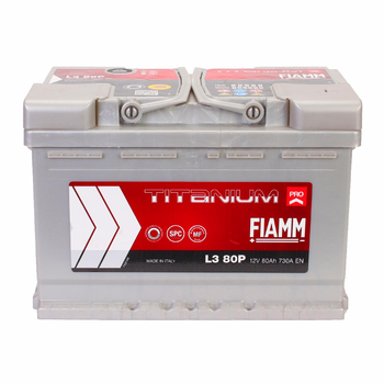 Автомобільний акумулятор FIAMM Titanium Pro (-/+) 12V 80Ah (730A) Euro L380P (AKBLI1110)