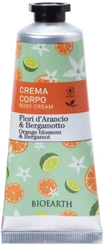 Крем для тіла зволожуючий та пом'якшуючий Bioearth Orange Blossom & Bergamot 75 мл (8029182014195)