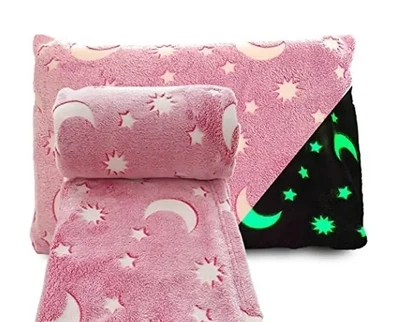 Светящийся теплый и нежный плед для детей и подростков 100x150&nbsp;Magic Blanket Розовый (51901CS605)