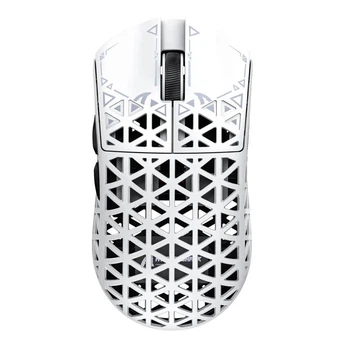 Геймерська бездротова (Bluetooth + 2,4G) миша з карбону Attack Shark R5, PixArt PAW3950MAX, 8K, 42000DPI, WHITE/БІЛА (R5-3950MW)