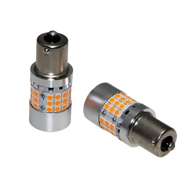 Комплект світлодіодних ламп LED Qline 1156 (P21W) Amber CANBUS BA15S (2шт) 12V