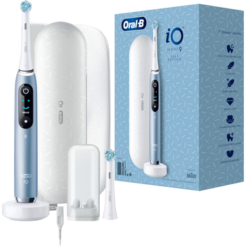 Электрическая зубная щетка Oral-B iO 9 Luxe Edition Синяя + Brush Head + TC (4210201421900)