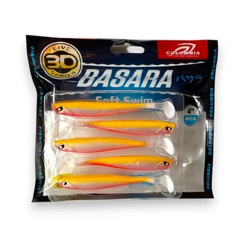 Силикон на щуку Basara Soft Swim 3d размер 4 / 5шт в пачке (Col 8)