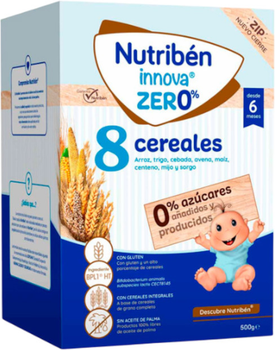 Дитяча каша Nutriben Innova Zero% 8 Cereals 500 г (8430094328292)
