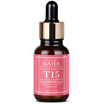 Освітлююча сироватка COS DE BAHA T15 Serum з транексамовою кислотою 15% і глутатіоном 30 мл
