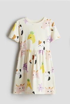 Плаття для дівчаток H&M 122-128 світло-жовтий Squishmallows