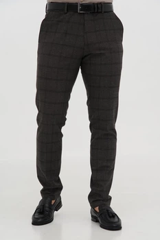 Брюки slim fit Trend Collection 1259 черно-коричневый 32
