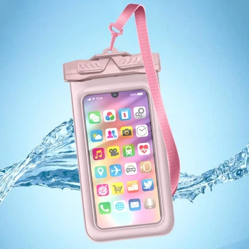 Водонепроницаемый чехол Waterproof Color Double lock Light Pink (39136)