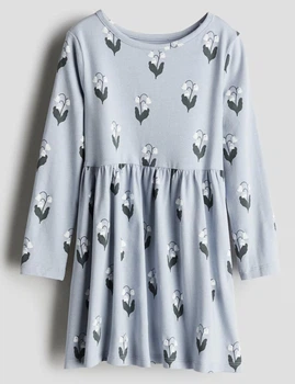 Плаття з довгим рукавом для дівчаток H&M104 блакитне
