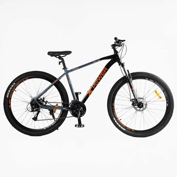 Велосипед Спортивный 29 дюймов Corso X-POWER PW-255 оборудование Shimano алюминиевая рама 19 дюймов 24 скорость. Black and Orange (165658)