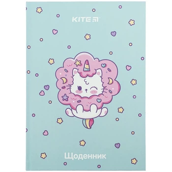 Щоденник шкільний Kite Rainbow Catcorn K24-262-6, тверда обкладинка