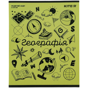 Зошит предметний Kite Sketch K24-240-21, 48 аркушів, клітинка, географія