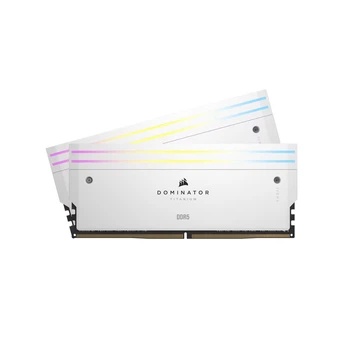 Оперативная память DDR5 32 Gb (7200 MHz) (Kit 16 Gb x 2) Corsair Dominator Titanium RGB White (CMP32GX5M2X7200C34W)