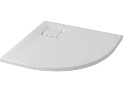 Душевой полукруглый поддон Cersanit Tako Slim 80x4 белый матовый + сифон S932-155