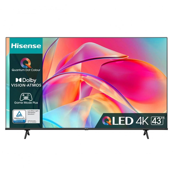 Телевизор 43 дюйма Hisense 43E77KQ (4К Smart TV QLED Bluetooth T2/S2 — W25-AA5057) Б/У