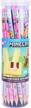 Набір олівців чорнографітних Yes Minecraft Girlish круглі з гумкою 36 шт (5056574450784)