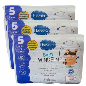Подгузники Bevola Baby 5 Junior 11-17 кг 108 шт