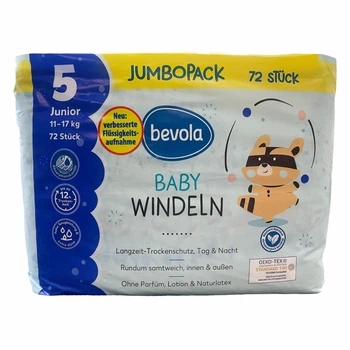Подгузники Bevola Jumbopack Baby 5 Junior 11-17 кг 72 шт