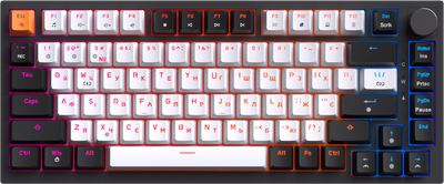 Клавіатура механічна дротова GamePro MK160B Hot-Swap Red Swich 75% RGB Black