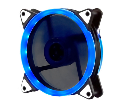 Кулер корпусной 12025 DC sleeve fan 3pin + 4pin - 120*120*25мм, 12V, 1100об - мин, Blue, двухсторонний