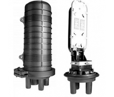 Муфта оптична Crosver FOSC-SP (FOSC-SP112 - 24-1-12), тупикового типу, герметична, 3 введення, до 4-х касет, до 96 зварок у два
