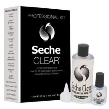 Zestaw Seche Crystal Clear Baza pod lakier bezbarwna 118 ml + Baza pod lakier bezbarwna 14 ml (809217555019)