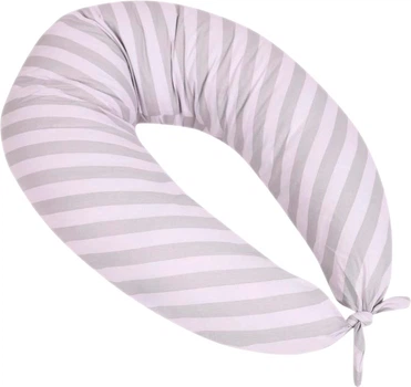 Подушка для беременных и кормления MirSon №5019 Color Line 17-0600 Stripe White Gray 30х170 см (2200010969795)