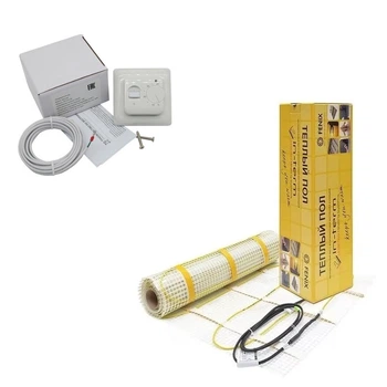 Нагревательный мат In-Therm 200 - 0.8 м2 + механический терморегулятор RTC 70