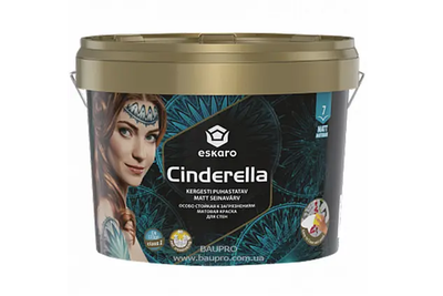 Краска интерьерная акриловая ESKARO CINDERELLA (белая В1) 0.9л