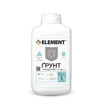 Грунт-концентрат 1:4 акриловый глубокого проникновения ELEMENT 1л