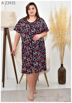 Халат женский большого размера UF-Fashion МA-23435 52 черный